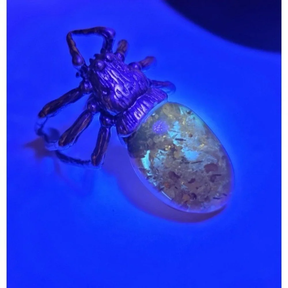 Baltic Amber‎ Sterling Silver Spider 925 Ring Size 7 Adjustable 10 g NWOT